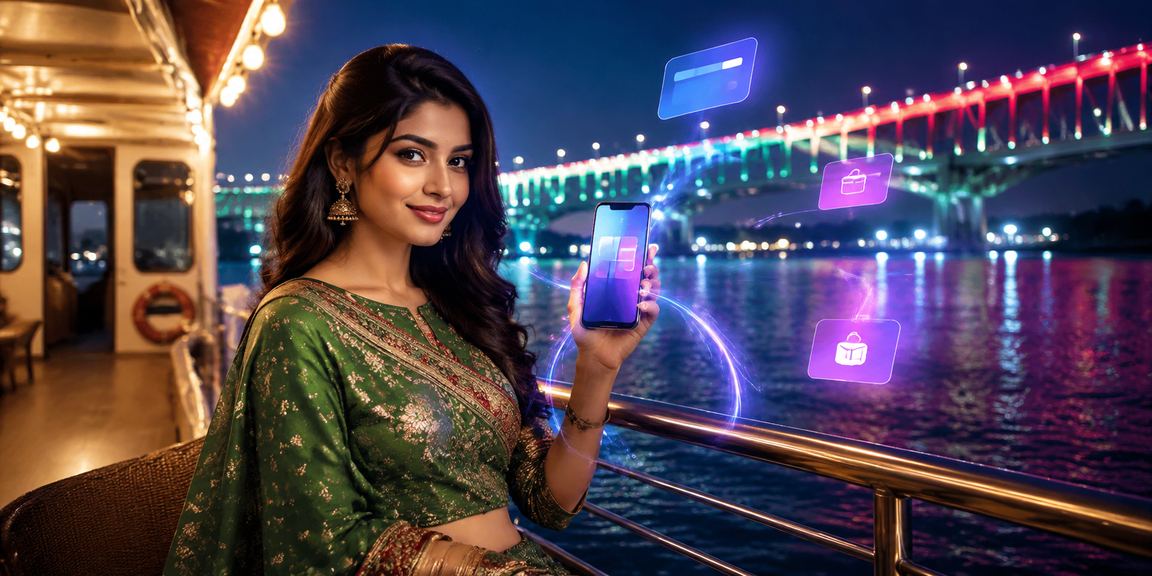 A Bangladeshi model during a Teen Patti session in Barishal