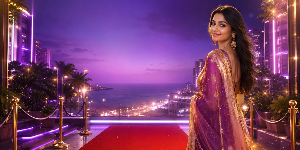 A woman in a saree at a casino entertainment venue in Cumilla